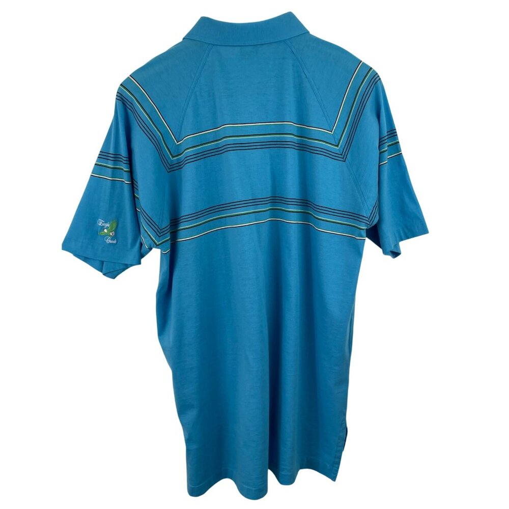 IZOD Club Mens SIze L Multicolor Striped Short Sleeve Polo Shirt Eagle Creek - Picture 5 of 7